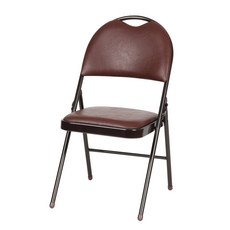 가성비 의자-추천-도리퍼니처 쿠션 분체 접이식 의자, 브라운
