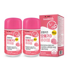 내츄럴플러스 굿앤키즈 맛있는 오메가3 츄어블, 90정, 2개