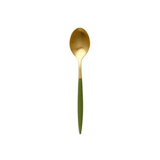 CASA MUUTTI 霧面金甜品匙, Gold Green, 1支