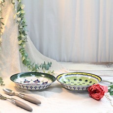 폴라브 파스타볼 22cm 2종 세트, 클로버, 멜론, 1세트