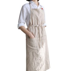 린넨롱앞치마