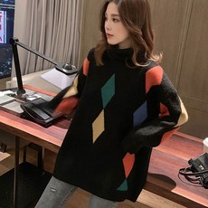 포플러앤씨 여성용 루시 다이아 폴라 니트