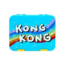 콩콩 그래픽 1단 도시락, 스카이블루, 1개