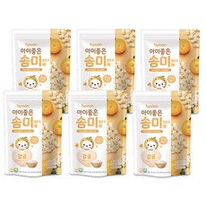 아이스푼 아이좋은 솜미 유아 간식 25g, 옐로우(감귤), 6개