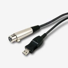 컴스 마이크 헤드폰 캐논 XLR Female PC 연결용 USB 컨버터, KT804, 혼합색상