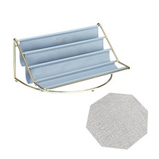 21세기트랜드 4단 가죽 소품 정리함 블루 + 팔각 그물 메트, 1세트