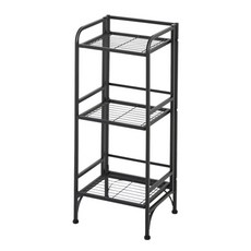 락앤락 슬림 접이식 선반 일반형 3단 INP1060BLK, 블랙
