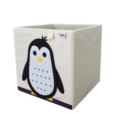 버드시아 패브릭 정사각 수납 정리함, 펭귄, 1개