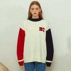 하트클럽 여성용 Argyle Sleeve Knit