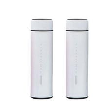 보보룸 온도계 분유 텀블러 2p, 화이트, 500ml
