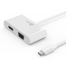 J5CREATE 넥스트 USB 타입C to VGA HDMI 멀티 디스플레이 이지넷유비쿼터스, JCA174