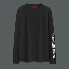알베테 라운드넥 팔나염 베이직 긴팔 티셔츠 AA-EE