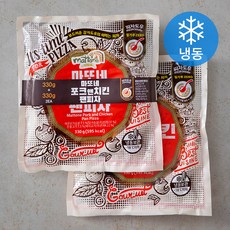 마또네 포크앤치킨 팬피자 (냉동), 330g, 2개