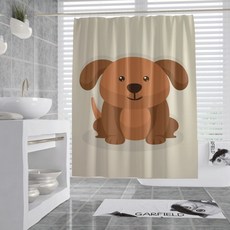 동물샤워커튼