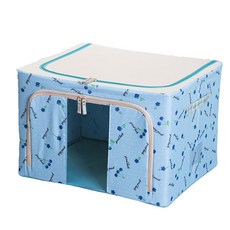 마켓A 북유럽패턴 방수 접이식 옷장정리함 40 x 30 x 20 cm, 블루체리, 1개