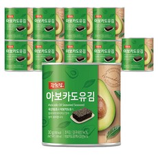 광천김 아보카도유김 캔김, 30g, 10개