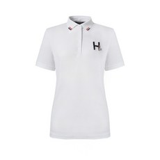헤지스골프 여성용 H 로고 베이직 폴로 카라 티셔츠 HWTS1B301WT
