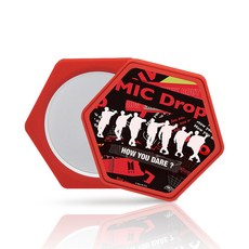 BTS 마이크 드롭 손거울, 레드, 1개