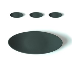 실리콘 타원 수저받침, 다크그린, 4개