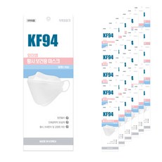 와이엠 황사 보건용 마스크 화이트 대형 KF94, 1개입, 50개