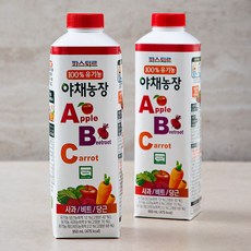 파스퇴르 유기농 야채농장 ABC 주스, 950ml, 2개입