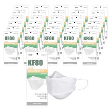 와이엠 황사보건용 마스크 대형 KF80 화이트, 1개입, 100개