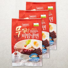 칠갑농산 무김치 비빔냉면, 624g, 3개