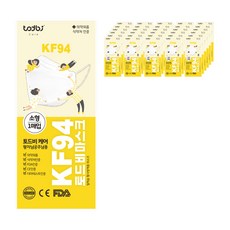 릴렉숨황사방역용마스크(KF-94)(흰색)(소형), 1개, 공주님왕자님용:100매