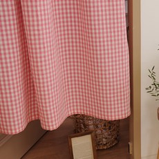 핑크체크커튼