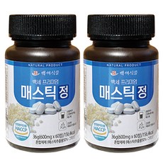 백세식품 매스틱정 프리미엄 92g, 36g, 2개