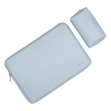 송송송마켓 노트북 보호 파우치 + 악세사리 가방, 블루
