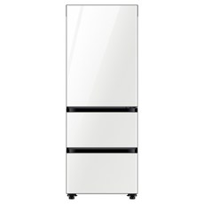 삼성전자 BESPOKE 김치플러스 냉장고 3도어 글램 화이트 RQ33T74A235 313L 방문설치