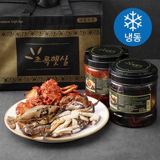 초록햇살 연평도 프리미엄 간장게장 1kg + 양념게장 1kg 세트 (냉동), 1세트
