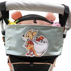 동물 캐릭터 디자인 방수 유모차 걸이 정리함 덮개 없는 가방, 빅마우스, 1개