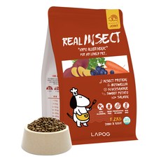  라포그 반려견 리얼 인섹트 관절 건식사료 12p, 고구마, 1.2kg, 1개 