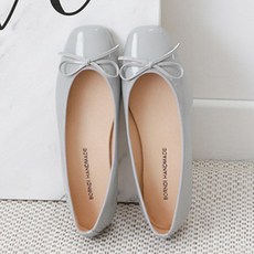 에나멜플랫슈즈