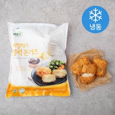 바른선 리얼치즈 블럭 돈가츠 10개 (냉동), 1kg, 1팩