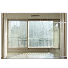dashop EVA拉鍊式透明防風墊 450*250cm+雙面膠 15入, 1套
