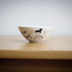 控制食量瓷碗, 停止進食又長胖了 憤怒的姐姐 手繪, 1個