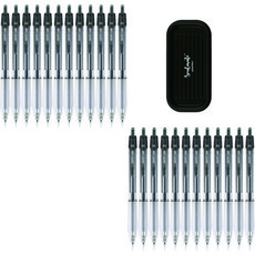 자바펜 나노라인 펜 0.3mm 24p + 펜트레이 세트, 검정(펜), 화이트(펜트레이), 1세트