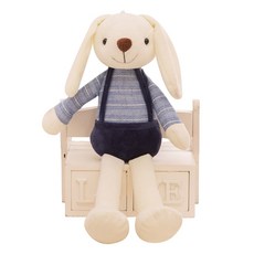 네이처타임즈 귀여운 토끼 인형, 네이비, 40cm