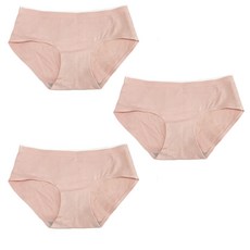 미퓨어 흰라인 면 코튼 무봉제 노라인 팬티 3p