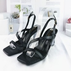 힐샌들 여성용 포인트굽 라인힐 샌들 TS-1108