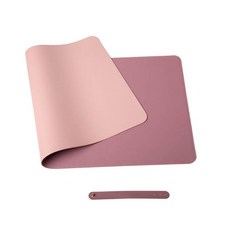 라벤더 라이탄 가죽 투톤 방수 차선 장패드 90 x 45 cm + 버클 스트랩, 90x45cm, 핑크 + 퍼플