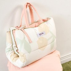 리틀라이프 모달 낮잠이불세트, butter milk + pastel mint + peach + olive green + cream