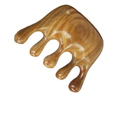 리헬 지압 마사지 괄사 톱니형 15cm, 브라운, 1개