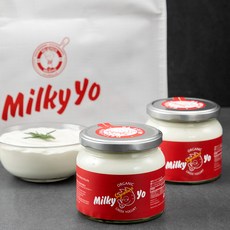 밀키요 시그니처 그릭요거트 선물세트 + 쇼핑백, 450g, 2개