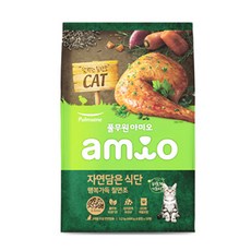 풀무원 아미오 자연담은식단 캣 행복가득칠면조 건식사료, 칠면조, 5.2kg, 1개 - 아미오사료