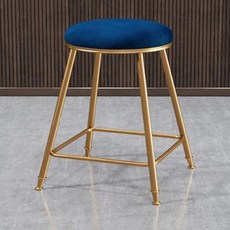 비올레따젬마 북유럽 벨벳 골드 홈바의자 45cm, 블루, 1개