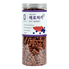 제로랩스 강아지 제로 져키, 혼합맛(오리/블루베리), 1kg, 1개 - 제로랩스